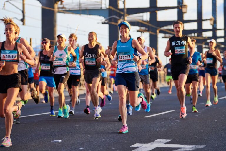 Runners taking part in the Sydney Marathon 2024