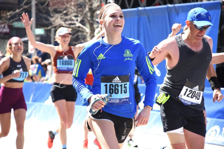Photo of runners taking part in the Boston Marathon 2024