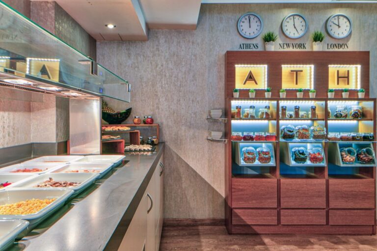 Buffet at the Athens Tiare Hotel, hotel option for the Athens Marathon 2025