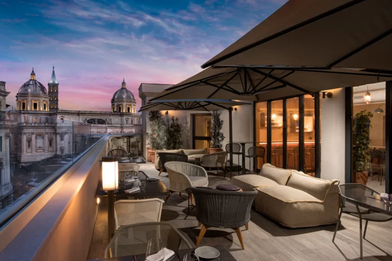 Exterior of the DoubleTree by Hilton Rome Monti, hotel option for the Rome Marathon 2027