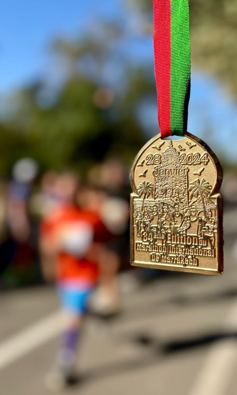 The 2024 medal - a new or similar version will be available at the Marrakech Marathon 2025