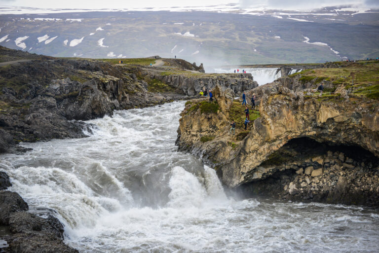 Rapid water flow on the Iceland Volcano Marathon 2024