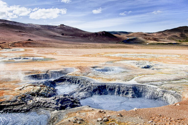 The Iceland Volcano Marathon 2024 passes stunning terrain such as geysers