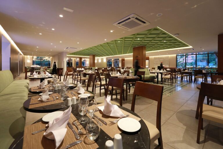 Restaurant at the Kenzi Rose Garden Hotel, hotel option for the Marrakech Marathon 2025