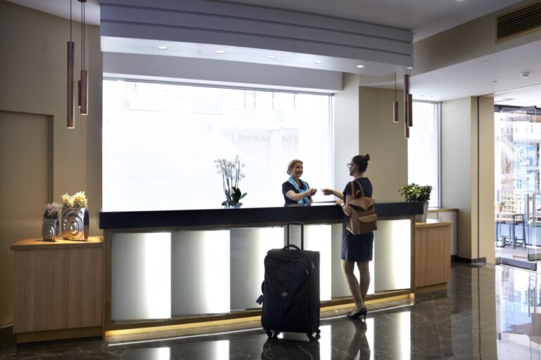 Reception at the Athens Tiare Hotel, hotel option for the Athens Marathon 2025