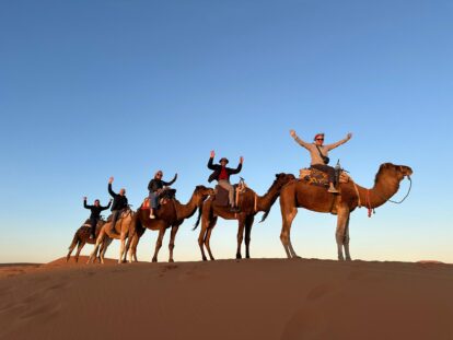 Camel ride on the 4 Day Marrakech to Merzouga Desert Tour, with Camel Ride and Desert Camp Stay, extension option of the Marrakech Marathon 2025 package