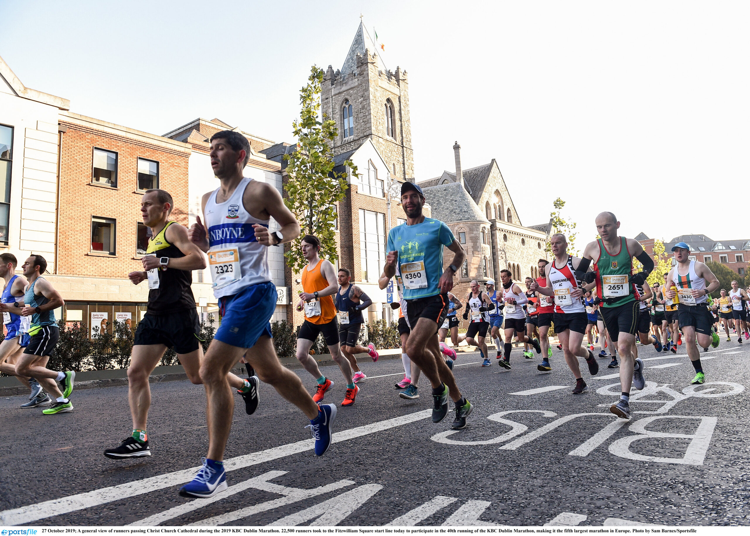 Photo of runners taking to the Dublin streets during the Dublin Marathon 2024