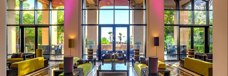 Reception area at the Holiday Inn Dead Sea, hotel option at the Petra Desert Marathon 2024