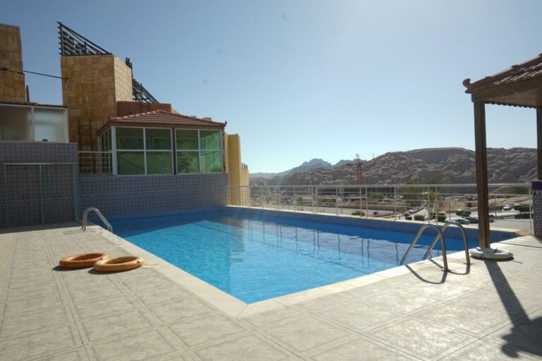 Swimming pool at the Holiday Inn Dead Sea, hotel option at the Petra Desert Marathon 2024