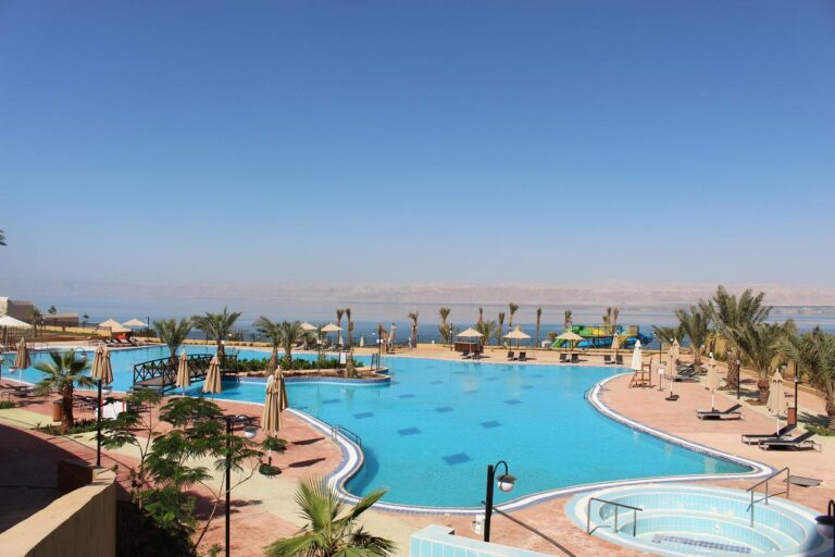 Swimming pool at the Grand East Hotel, hotel option for the Petra Desert Marathon 2024
