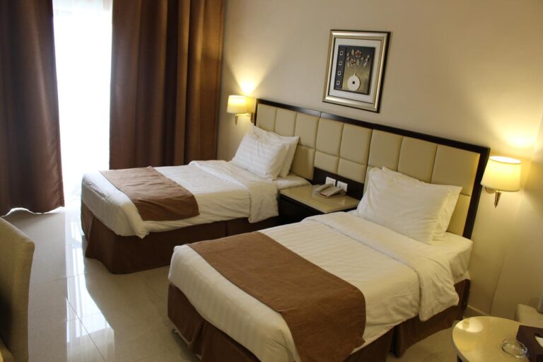 Twin room at the Grand East Hotel, hotel option at the Petra Desert Marathon 2024