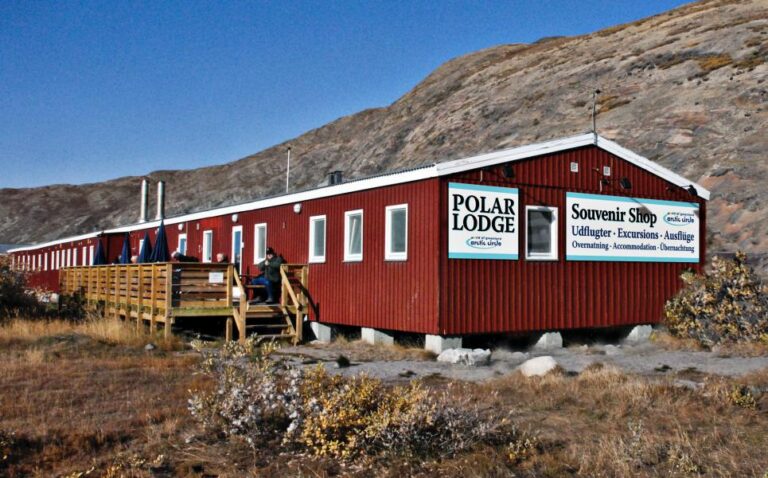 Exterior shot of the Polar Lodge, hotel option for the Polar Circle Marathon 2024