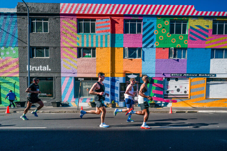 A colourful backdrop sets the scene for the Cape Town Marathon