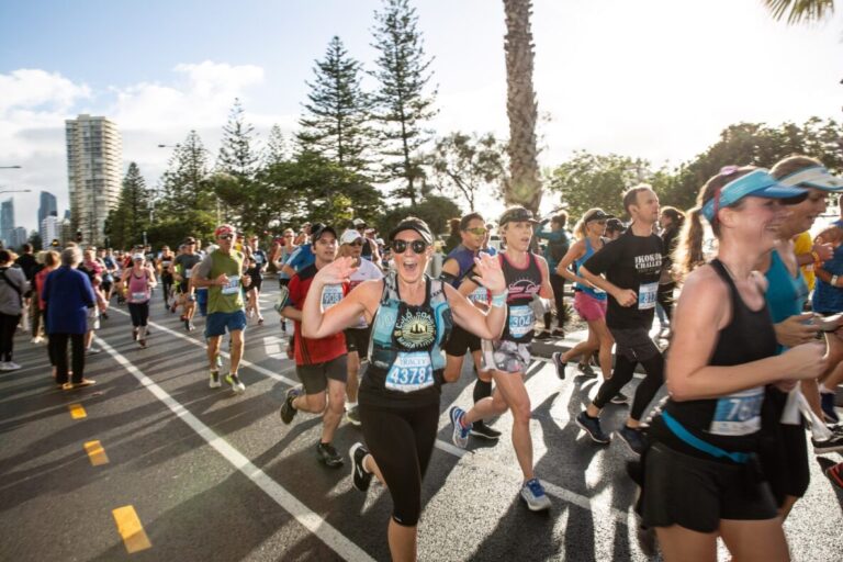 Photo of runners enjoying the atmosphere at the Gold Coast Marathon 2024