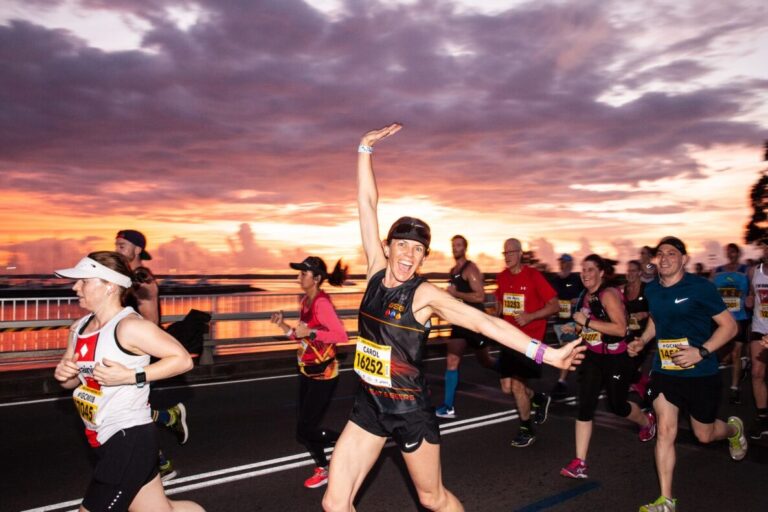Photo of a runner posing at the Gold Coast Marathon 2024