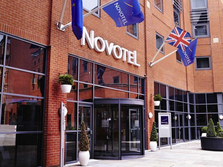 Exterior of the Novotel Manchester Centre, hotel option for the Trail Escape Manchester