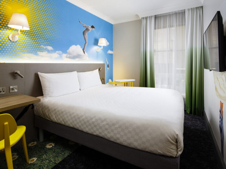 Double room at the Ibis Styles Portland Hotel, hotel option for Trail Escape Manchester