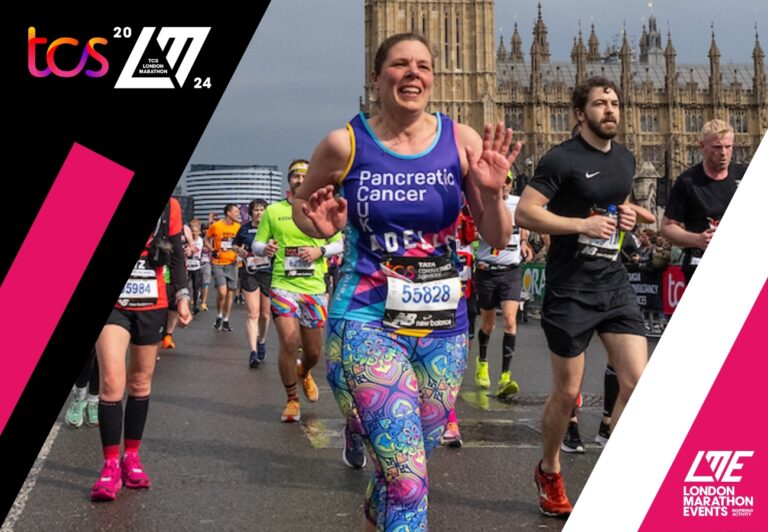 A runner passes Big Ben during the London Marathon 2025