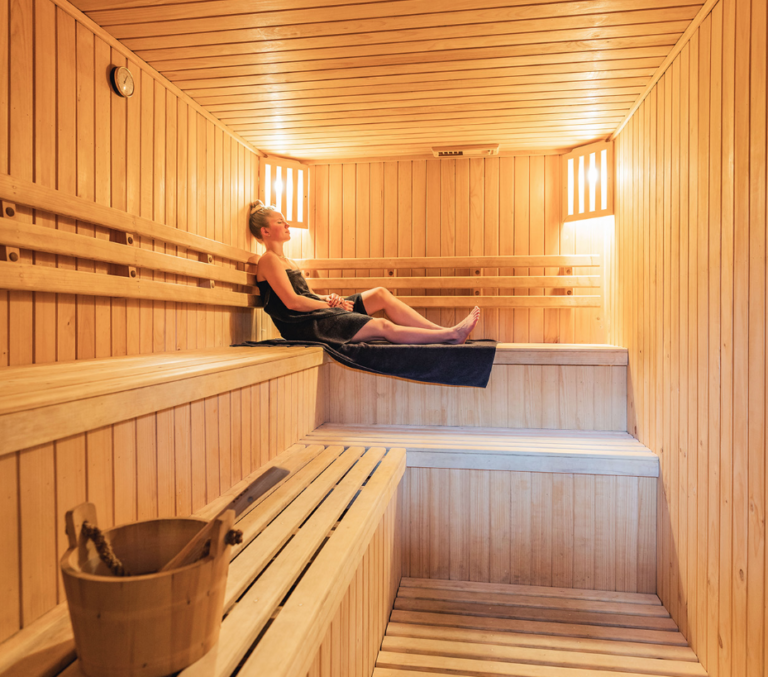 Sauna facilities at the Hotel Rio Serrano and Spa, hotel option for the Patagonia Marathon 2025