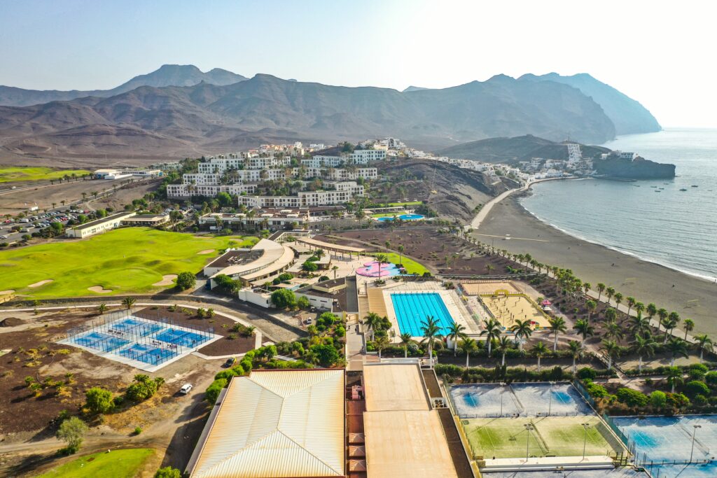 Exterior shot of the Playitas Resort, Fuerteventura