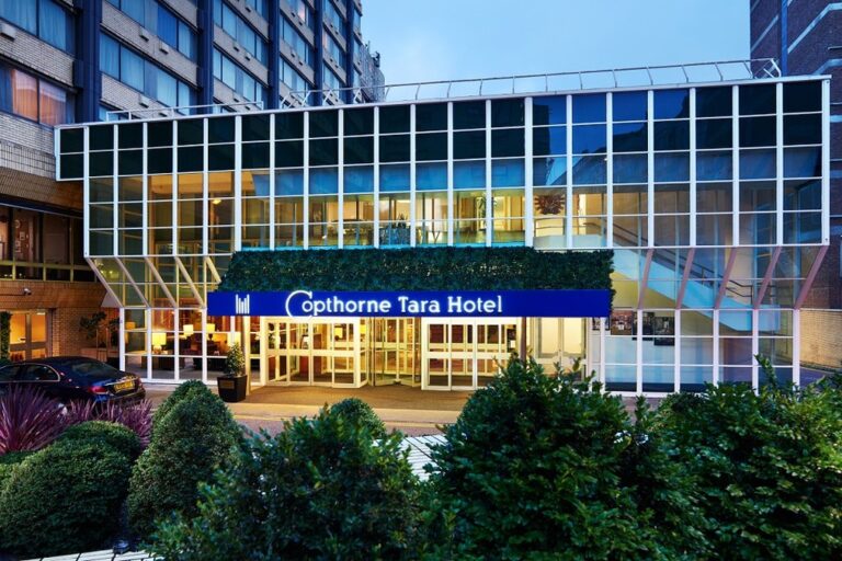 Exterior of the Copthorne Tara Hotel London Kensington, hotel option for the London Landmarks Half Marathon 2025