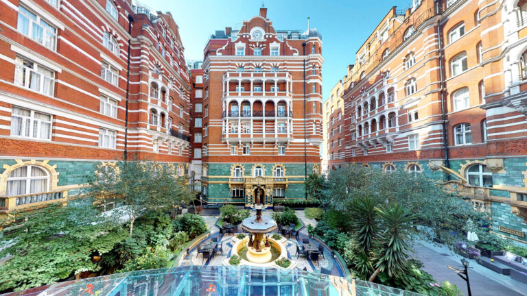 Courtyard of the St. James’ Court London, A Taj Hotel, hotel for the 2025 London Marathon