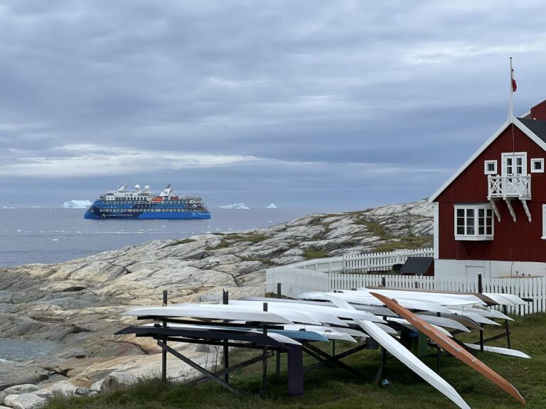 The scenery on offer from Greenland during the Arctic Marathon