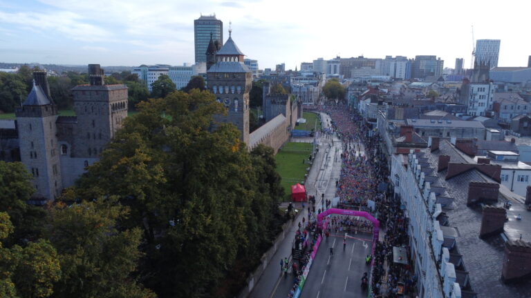 The start of the Cardiff Half Marathon, part of the SuperHalfs series