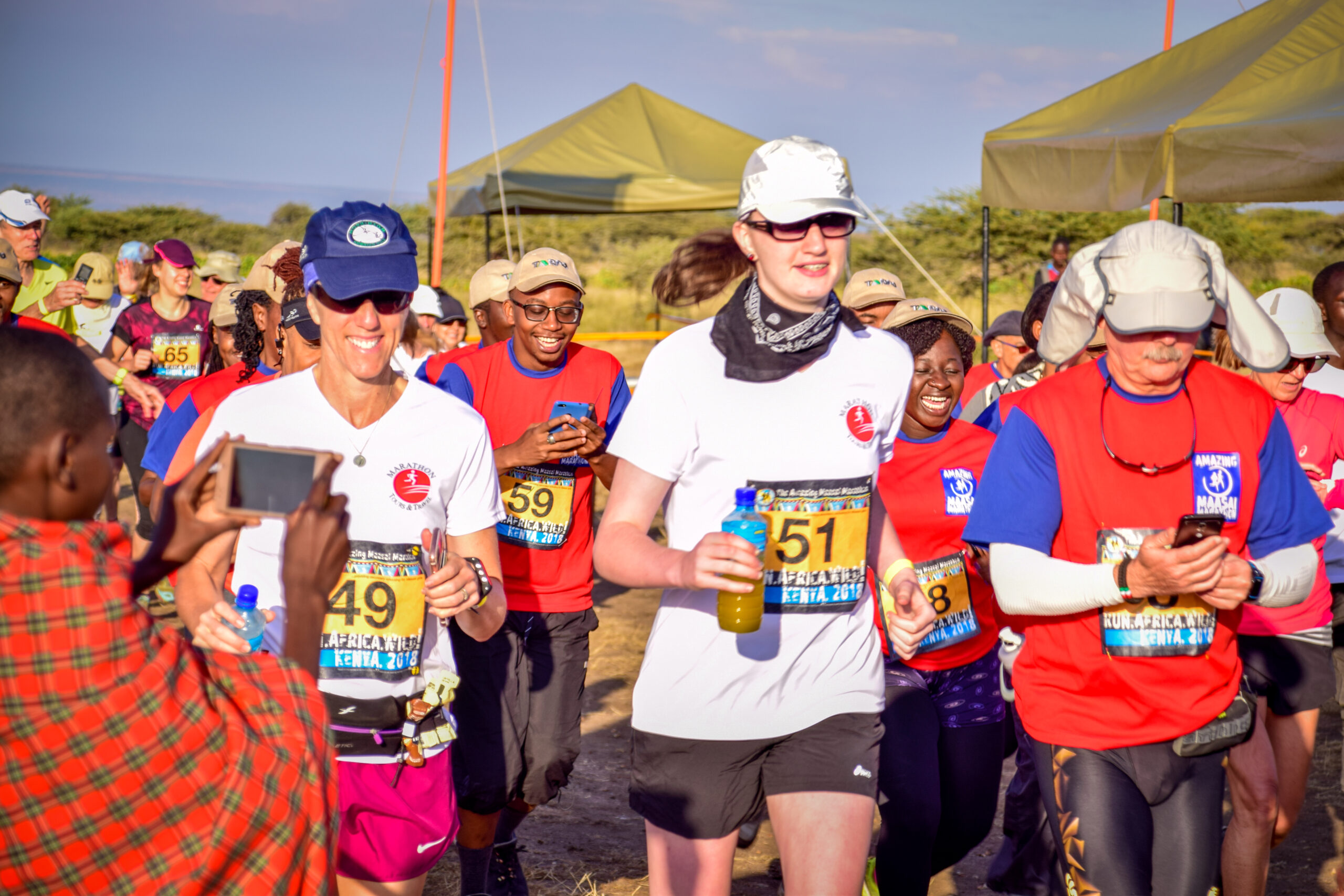 Runners taking part in the Amazing Maasai Marathon 2024